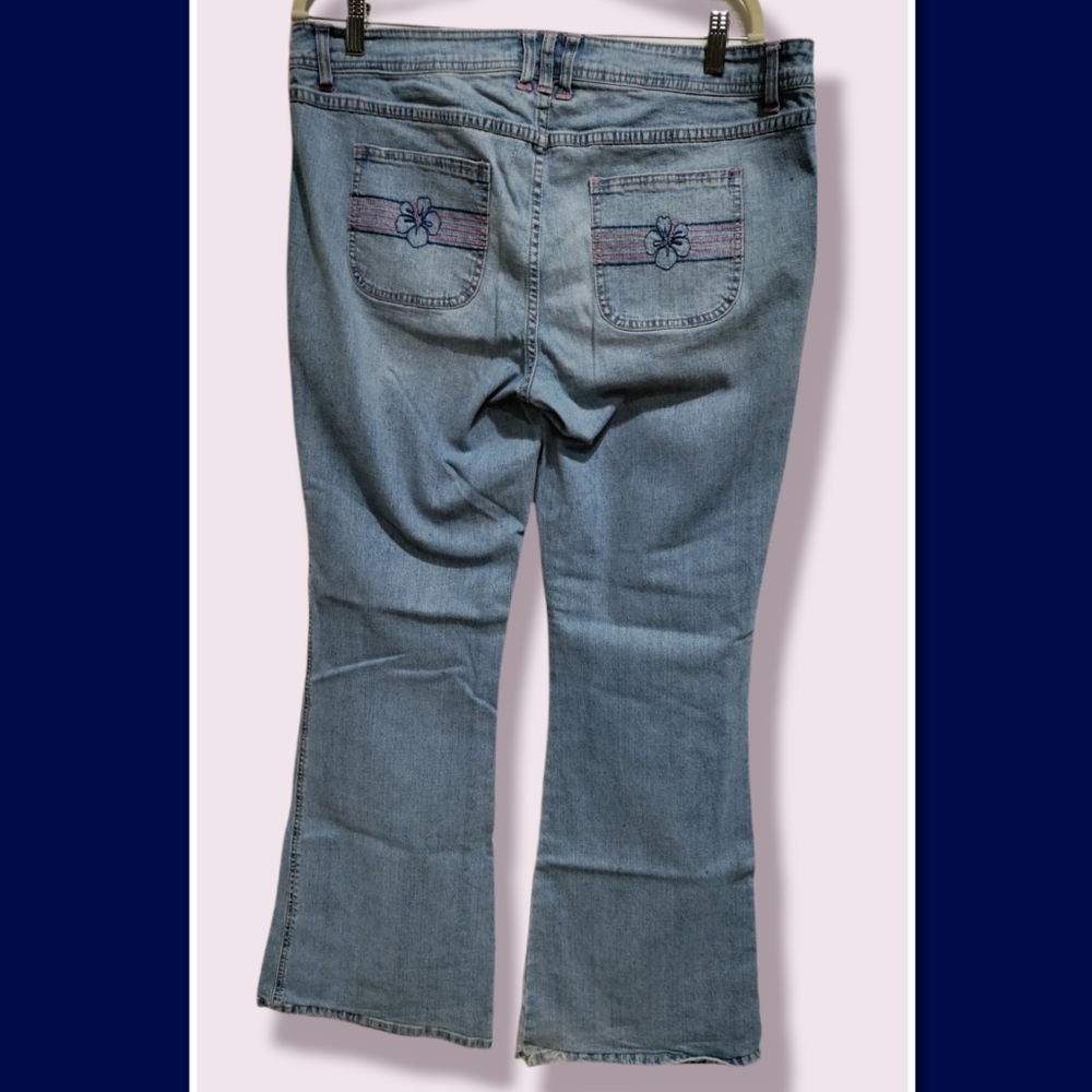 Vintage 90s Lilu stretch flare jeans juniors size 15 long